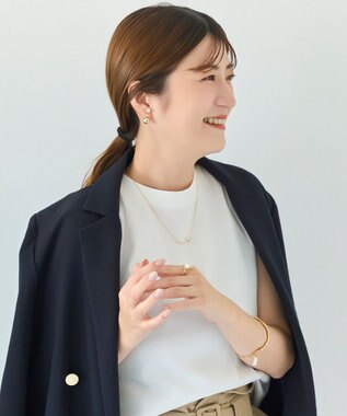 Phoebe <オンワード限定セット>スライヴパールネックレス×フロウラインメタルブレスレット ゴールド