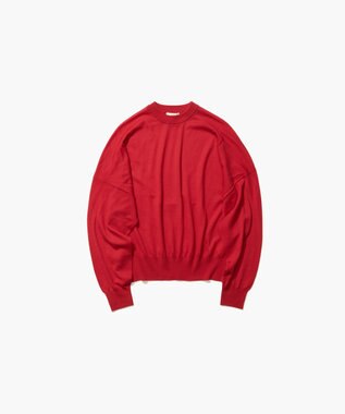 ATON SHEER WOOL | クルーネックセーター RED