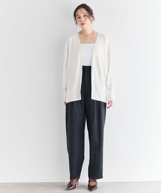 #Newans 【ANSWER for ファッショニスタ 】ウエスト調整可ワイドパンツ ネイビー系