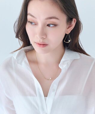 Phoebe <オンワード限定セット>スライヴパールネックレス×フロウラインメタルブレスレット ゴールド