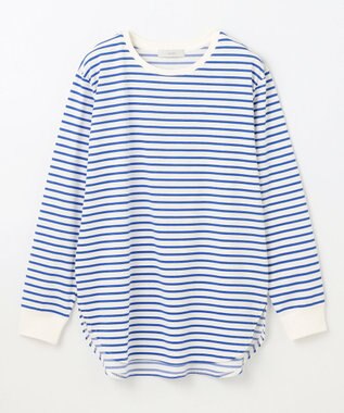 ANY テールＴシャツ オフ×ブルーボーダー