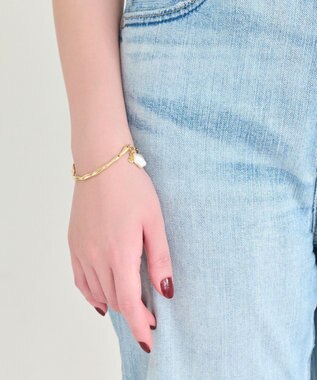 Phoebe <オンワード限定セット>スライヴパールネックレス×フロウラインメタルブレスレット ゴールド