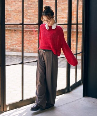 earth music&ecology 【2WAY】ウエストタブタックパンツ Check