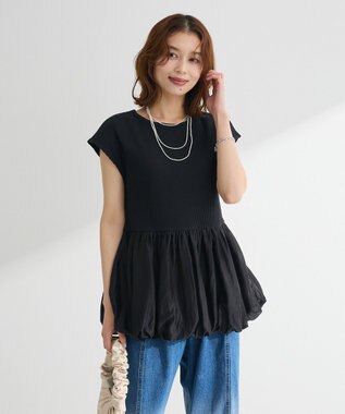 Green Parks ・ＥＬＥＮＣＡＲＥ　ＤＵＥ　フレンチバルーントップス Black