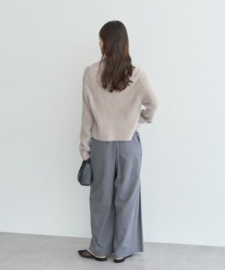 earth music&ecology 【2WAY】ウエストタブタックパンツ Gray