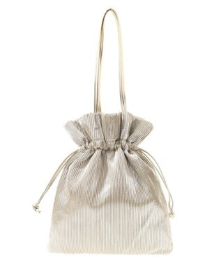 Green Parks ａｎｄｍｉｋｋａ．　メタリックプリーツトートバック Gold