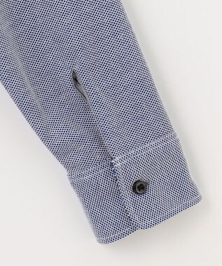 JOSEPH ABBOUD 【キングサイズ・オーガニックコットン】長袖ダディポロシャツ ブルー系