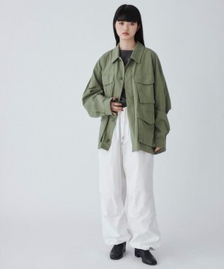 WEGO サイドスリットパラシュートパンツ ホワイト