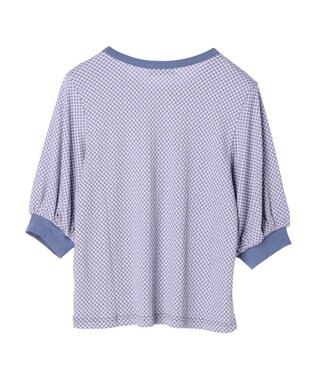 earth music&ecology ギンガムパフＴＥＥ Lavender