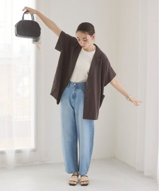 WEGO 【ANGIE VINTAGE/SMLサイズ展開】カーブデニムパンツ ブルー