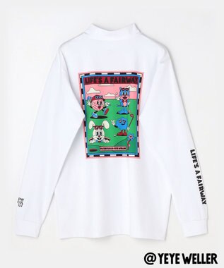 PW CIRCULUS 【UNISEX】【コラボアイテム】Yeyeコラボ ロングスリーブモックネックT ゴルフ ホワイト系2