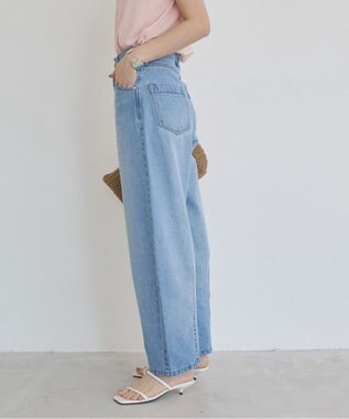 WEGO 【ANGIE VINTAGE/SMLサイズ展開】カーブデニムパンツ ブルー