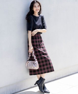 ANY SIS L 【洗える】シャギースリーブ ニット スレート