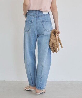 WEGO 【ANGIE VINTAGE/SMLサイズ展開】カーブデニムパンツ ブルー