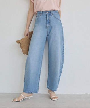 WEGO 【ANGIE VINTAGE/SMLサイズ展開】カーブデニムパンツ ブルー