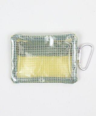 WEGO メッシュ配色クリアポーチ イエロー