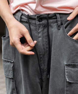 WEGO マルチポケットワイドカーゴパンツ スミクロ