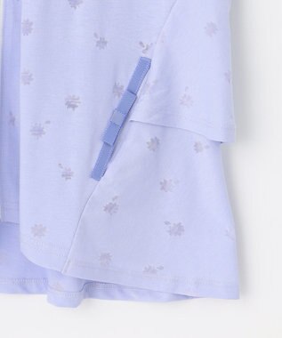 組曲 KIDS 【UVケア】【150-160cm】フラワーオパール パーカー サックスブルー系