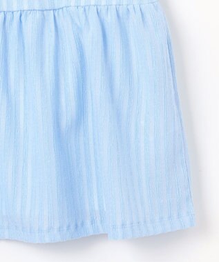 組曲 KIDS 【110-140㎝】レースカットソーコンビ チュニック サックスブルー系