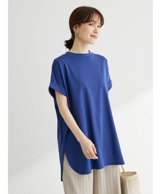 Green Parks 汗じみ防止Ｗカフスフレンチチュニック Dark Blue