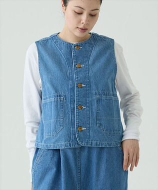 caqu デニムワークベスト