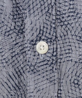 JOSEPH HOMME 【新型】アブストラクトジャガードストレッチ 　レギュラーカラー半袖シャツ スカイブルー系