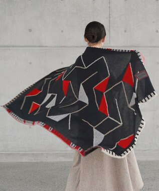 nitorito 【UNISEX】迷路 ストール black