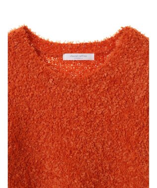 Green Parks テープヤーン半袖ニットプルオーバー Orange