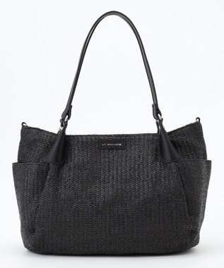 LA BAGAGERIE つまみハンドル　サマー2wayトートバッグ ブラック