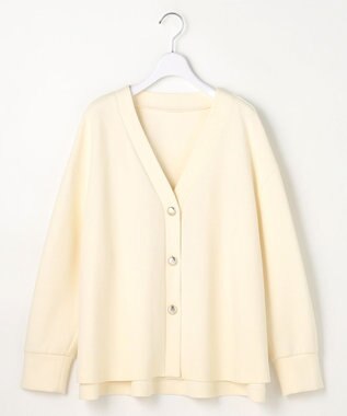 ANY SIS S カットジョーゼット カーディガン アイボリー