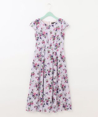 TOCCA 【洗える！】WATERCOLOR HARMONY ロングドレス ライラック系