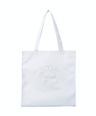 Maison de FLEUR サテンラインストーントートバッグ Light Blue