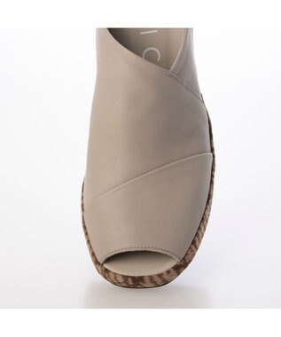 MODE ET JACOMO <D'ICI>パッチワーク厚底サンダル ライトグレーコンビ