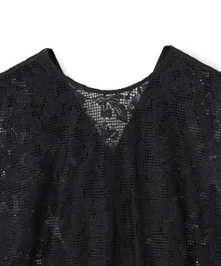 BEIGE， FLUORITE / 異素材コンビ レースブラウス Black