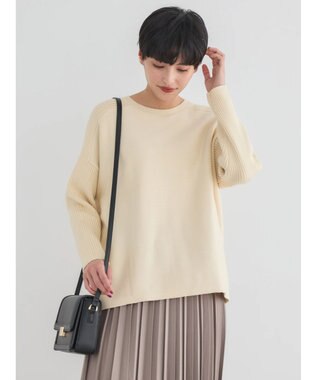 AMERICAN HOLIC バイパチ袖リブラグランニットプルオーバー Ivory