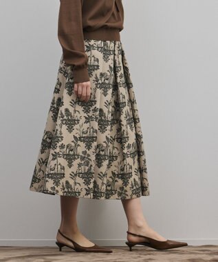 GRACE CONTINENTAL アニマルジャガードスカート ベージュ