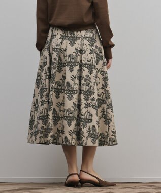 GRACE CONTINENTAL アニマルジャガードスカート ベージュ