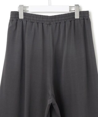 23区 【接触冷感/洗える】ツイストコットンプレーティング ワイド パンツ グレー系
