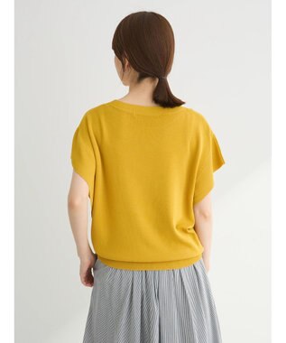 Green Parks 推しニット　フレンチスリーブニットプルオーバー Yellow