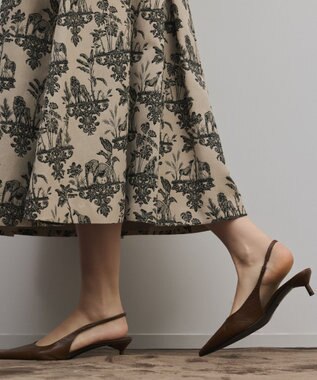 GRACE CONTINENTAL アニマルジャガードスカート ベージュ