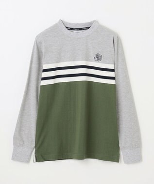 J.PRESS KIDS 【140-170cm】ボーダーミックス カットソー グレー系