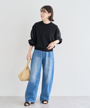 Green Parks ・ＥＬＥＮＣＡＲＥ　ＤＵＥ　デニムバレルレッグパン Black