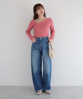 Green Parks ・ＥＬＥＮＣＡＲＥ　ＤＵＥ　デニムバレルレッグパン Black