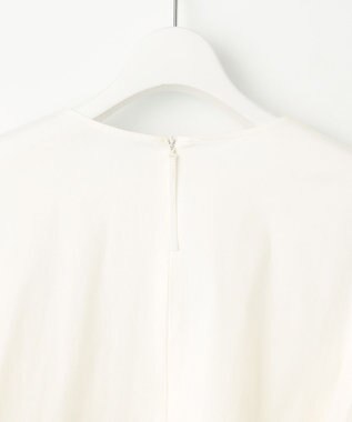 自由区 L 【洗える】タイプライターデザイン ブラウス アイボリー系