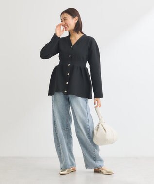 Green Parks ・ＥＬＥＮＣＡＲＥ　ＤＵＥ　デニムバレルレッグパン Black