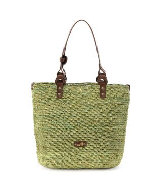 IBIZA ラフィア　セミショルダーバッグ（草木染め）