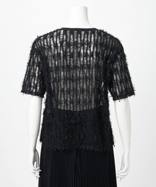 23区 【GOLD LABEL】フェザーチュール Tシャツ ブラック