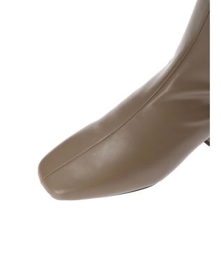 Green Parks ・ｍｉｎｉａ　ローヒールストレッチロングブーツ Beige