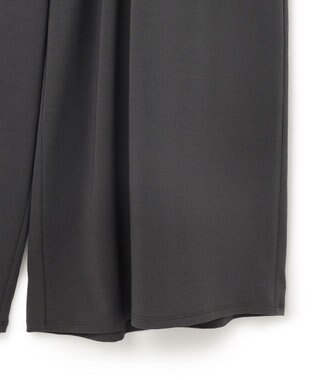 23区 【接触冷感/洗える】ツイストコットンプレーティング ワイド パンツ グレー系