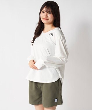 OP／FILA 【RUSTY】ミニ裏毛プルパーカー付き4点セット水着 アイボリー
